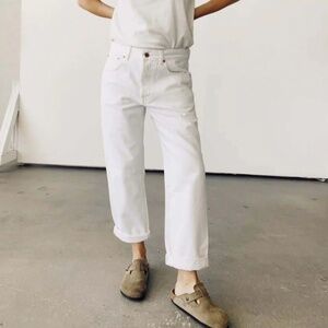 HEY GANG | LOOSE CROP JEANS IN WHITE